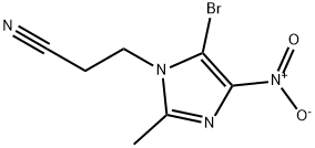 2-メチル-5-ブロモ-4-ニトロ-1H-イミダゾール-1-(プロパンニトリル) 化学構造式