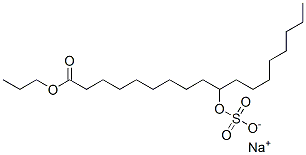 sodium 1-propyl 10-(sulphooxy)octadecanoate Structure