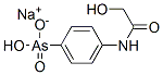 [4-[(ヒドロキシアセチル)アミノ]フェニル]アルソン酸水素ナトリウム 化学構造式