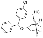 3-ALPHA-[(4-CHLOROPHENYL)PHENYLMETHOXY] TROPANE HYDROCHLORIDE Structure