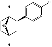 2-(6-クロロ-3-ピリジル)-7-アザビシクロ[2.2.1]ヘプタン 化学構造式