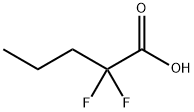 2,2-ジフルオロペンタン酸 化学構造式