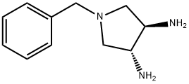 (3R,4R)-(-)-3,4-ジアミノ-1-ベンジルピロリジン 化学構造式