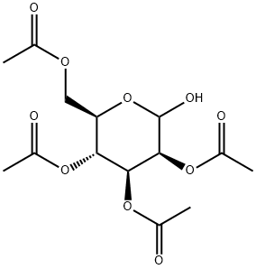 2,3,4,6-Tetra-O-acetyl-D-mannopyranose Struktur