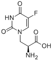 (2S)-2-アミノ-3-[(5-フルオロ-2,4-ジオキソ-1,2,3,4-テトラヒドロピリミジン)-1-イル]プロパン酸 化学構造式