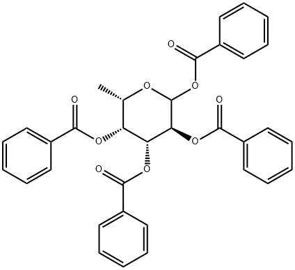 1,2,3,4-四-O-苯甲酰基-L-吡喃岩藻糖, 140223-15-0, 结构式