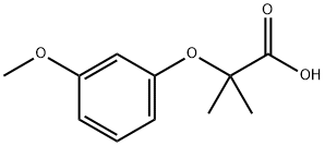 2-(3-メトキシフェノキシ)-2-メチルプロパン酸 化学構造式