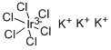 ヘキサクロロイリジウム(III)酸カリウム HYDRATE 化学構造式