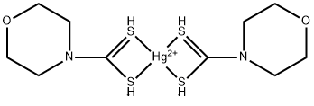水銀(II)ビス(4-モルホリンカルボジチオアート) 化学構造式