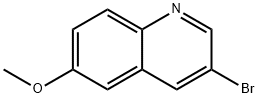 3-ブロモ-6-メトキシキノリン 化学構造式