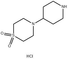 4-(哌啶-4-基)硫代吗啉1,1-二氧化物二盐酸盐 结构式