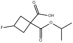 3-fluoro-1-[(propan-2-yloxy)carbonyl]cyclobutane-1-carboxylic acid Struktur