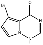 5-ブロモピロロ[2,1-F][1,2,4]トリアジン-4(1H)-オン 化学構造式