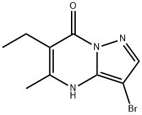 3-溴-6-乙基-5-甲基-4H,7H-吡唑并[1,5-A]嘧啶-7-酮, 1403767-27-0, 结构式