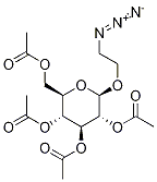 2-アジドエチル2,3,4,6-テトラ-O-アセチル-β-D-グルコピラノシド 化学構造式