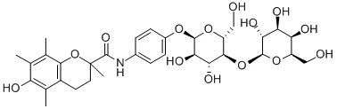 lactosylphenyl-trolox Struktur