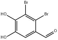 2,3-ジブロモ-4,5-ジヒドロキシベンズアルデヒド 化学構造式