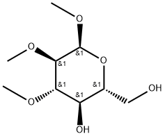 メチル2-O,3-O-ジメチル-α-D-グルコピラノシド 化学構造式