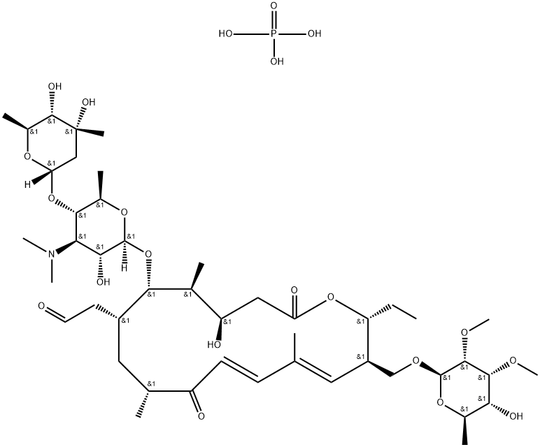 チロシン[抗生物質]/りん酸,(1:x) 化学構造式
