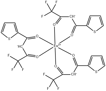 ユウロピウム(III)テノイルトリフルオロアセトナート三水和物 化学構造式
