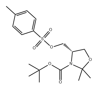 ((S)-3-(TERT-BUTOXYCARBONYL)-2,2-DIMETHYLOXAZOLIDIN-4-YL)METHYL 4-METHYLBENZENESULFONATE Structure