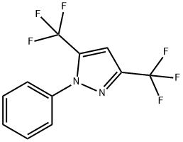 1-フェニル-3,5-ビス(トリフルオロメチル)ピラゾール 化学構造式