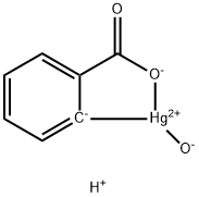2-カルボキシフェニル(ヒドロキシ)水銀(II) 化学構造式