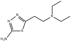 5-[2-(ジエチルアミノ)エチル]-1,3,4-チアジアゾール-2-アミン 化学構造式