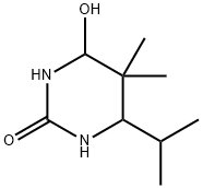 3,4,5,6-テトラヒドロ-4-ヒドロキシ-5,5-ジメチル-6-(1-メチルエチル)ピリミジン-2(1H)-オン 化学構造式
