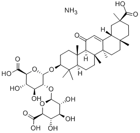 (20S)-3β-[(2-O-β-D-グルコピラヌロノシル-α-D-グルコピラヌロノシル)オキシ]-11-オキソオレアナ-12-エン-30-酸30-アンモニウム 化学構造式