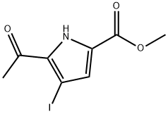Methyl 5-acetyl-4-iodo-1H-pyrrole-2-carboxylate Struktur