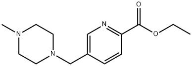 Ethyl 5-[(4-methylpiperazin-1-yl)-methyl]pyridine-2-carboxylate Struktur