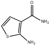 2-アミノチオフェン-3-カルボキサミド 化学構造式