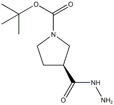 (S)-1-Boc-pyrrolidine-3-carboxylic acid hydrazide 结构式