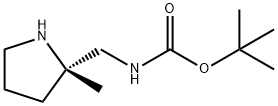 (2S)-2-(Boc-aminomethyl)-2-methylpyrrolidine Struktur