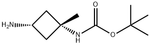 反式-(3-氨基-1-甲基-环丁基)氨基甲酸叔丁酯, 1408074-61-2, 结构式