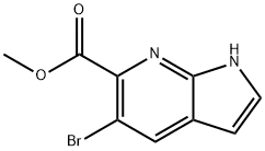 5-ブロモ-7-アザインドール-6-カルボン酸メチル 化学構造式