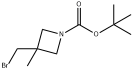 tert-butyl 3-(bromomethyl)-3-methylazetidine-1-carboxylate Struktur