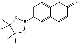 6-(Tetramethyl-1,3,2-dioxaborolan-2-yl)chromen-2-one Struktur
