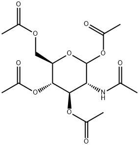 2-乙酰氨基-1,3,4,6-O-四乙酰基-2-脱氧-ALPHA-D-吡喃葡萄糖 结构式