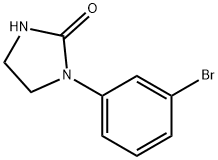 1-(3-ブロモフェニル)テトラヒドロ-2H-イミダゾール-2-オン 化学構造式
