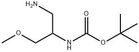 Carbamic acid, [2-amino-1-(methoxymethyl)ethyl]-, 1,1-dimethylethyl ester Struktur