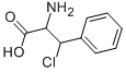 rac-(R*)-3-(3-クロロフェニル)-2-アミノプロパン酸 化学構造式