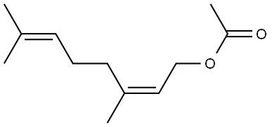 (Z)-3,7-二甲基-2,6-辛二烯-1-醇乙酸酯 结构式