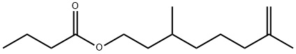 3,7-ジメチル-7-オクテン-1-オールブタノアート 化学構造式