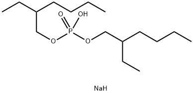 sodium bis(2-ethylhexyl) phosphate Struktur