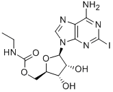 2-IODO-5'-ETHYLCARBOXAMIDOADENOSINE 结构式