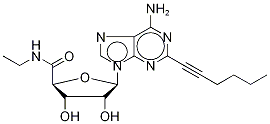 2-HEXYNYL-5'-N-ETHYLCARBOXAMIDOADANOSINE 结构式