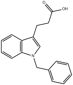 3-(1-苄基-1H-吲哚-3-基)丙酸, 141071-79-6, 结构式