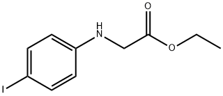 2-(4-ヨードアニリノ)酢酸エチル 化学構造式